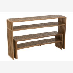 J-Line - St m. To konsolborde i tr 130/118x30x80/40cm - Flere farver