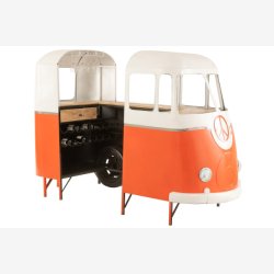 J-Line - Unik bar bus 227x152x89cm, Orange og Hvid