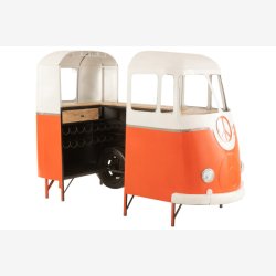 J-Line - Unik bar bus 227x152x89cm, Orange og Hvid
