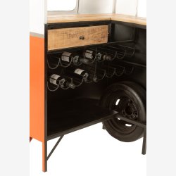 J-Line - Unik bar bus 227x152x89cm, Orange og Hvid