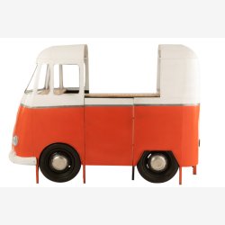 J-Line - Unik bar bus 227x152x89cm, Orange og Hvid