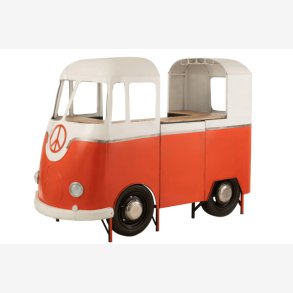 J-Line - Unik bar bus 227x152x89cm, Orange og Hvid