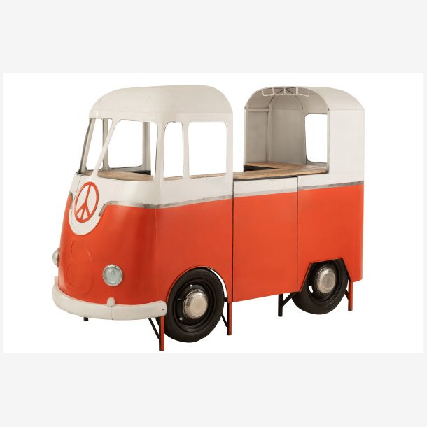 J-Line - Unik bar bus 227x152x89cm, Orange og Hvid
