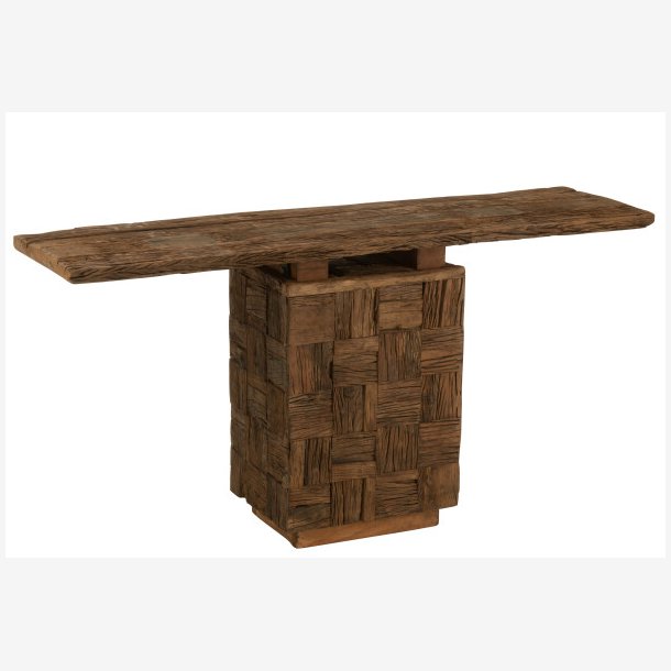 J-Line - Konsolbord i massivt tr 150x75x40cm, Natur