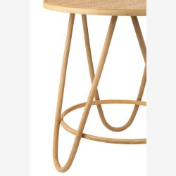 J-Line - Lille bord i flettet rattan og bambus 60x64x60cm, Natur