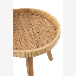 J-Line - St m. To sideborde i flettet rattan 60/49,5x56,5/46,5cm, Natur