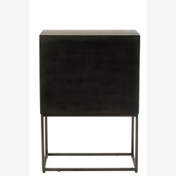 J-Line - Skab p metal ben 76x122x40cm, Brun og Sort