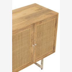 J-Line - Sknk m. 4 lger og to hylder 170x80x45cm, Natur<