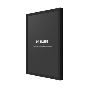 By ADJ - Tr�ramme Sort 21x29,7cm. MDF Bagbekl�dning, Alm. glas