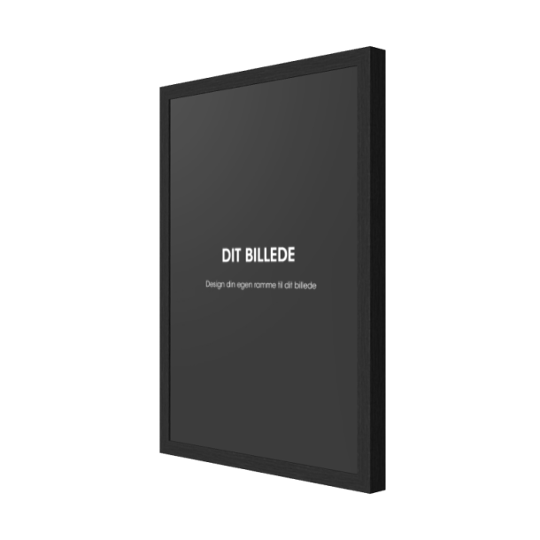 By ADJ - Tr�ramme Sort 21x29,7cm. MDF Bagbekl�dning, Alm. glas