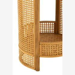 J-Line - Sidebord i bambus og rattan flet 40x49,5x40cm, Natur