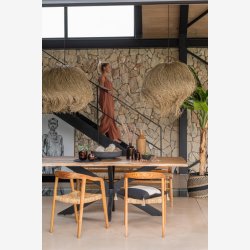 J-Line - Spisebord i massivt akacie tr 180x76x90cm - Flere farver