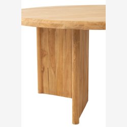 J-Line - Rundt sofabord i massivt teak tr 150x75x150cm, Natur