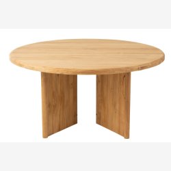 J-Line - Rundt sofabord i massivt teak tr 150x75x150cm, Natur