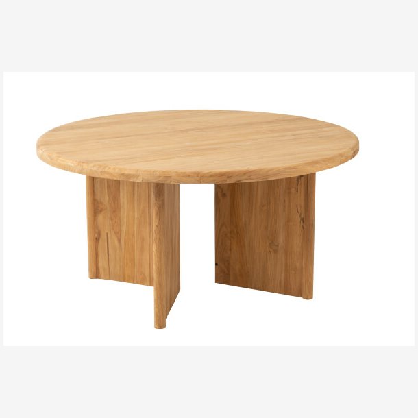 J-Line - Rundt sofabord i massivt teak tr 150x75x150cm, Natur