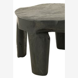 J-Line - St m. To sideborde i massivt teak tr 50x35/28, Sort