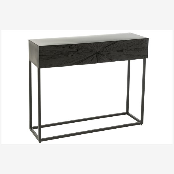 J-Line Konsolbord m. To skuffer 100x81x33cm, Sort