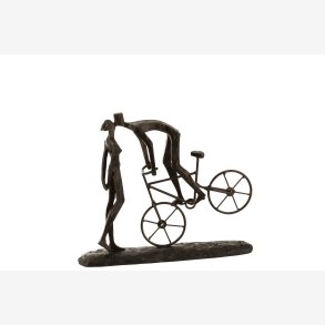 J-Line - Par m. Cykel Kys M�rkebrun - 36 cm