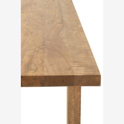 J-Line - Rektangel spisebord i massivt tr 245x100x28cm, Natur
