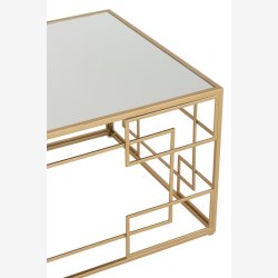 J-Line - Rektangel sofabord i metal 120x47,5x66cm, Guld 