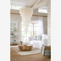 J-Line - Sofabord i massivt mango tr 88,5x32x88,5cm, Natur