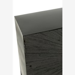 j-Line - Skab m. 3 lger og to hylder 120x81x38cm, Sort 