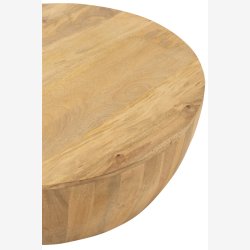 J-Line - Sofabord i massivt mango tr 88,5x32x88,5cm, Natur