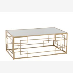 J-Line - Rektangel sofabord i metal 120x47,5x66cm, Guld 