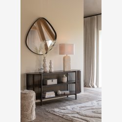 J-Line - Konsolbord m/to hylder 160x75x38cm, Mrke Brun