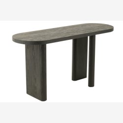 J-Line - Konsolbord i massivt teak tr 150x75x50cm, Sort