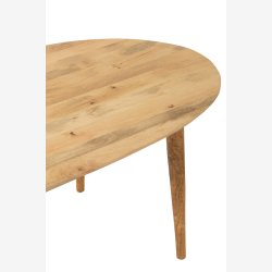 J-Line - Ovalt spisebord i mango tr 200x85x101cm, Natur