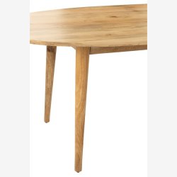 J-Line - Ovalt spisebord i mango tr 200x85x101cm, Natur