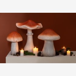 J-Line - Svampe st m/3 stk. H: 50 cm. Bronze/Gr Poly