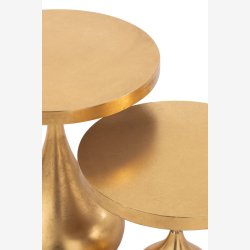 J-Line - St m. To sideborde i metal 45/40x50/40cm, Guld