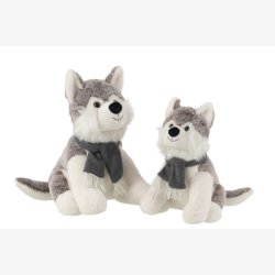 J-Line - Siberian Husky hund krammedyr H: 40cm. 