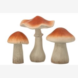 J-Line - Svampe st m/3 stk. H: 50 cm. Bronze/Gr Poly