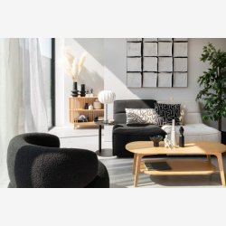 J-Line - Sofabord Bambus m/Hylde 45x40x120cm, Natur