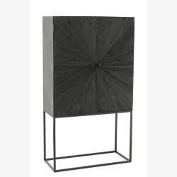 J-Line - Hjt skab m. to lger 90x162x40cm, Sort 