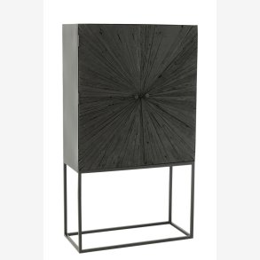 J-Line - Hjt skab m. to lger 90x162x40cm, Sort 