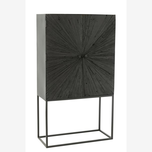 J-Line - Hjt skab m. to lger 90x162x40cm, Sort 