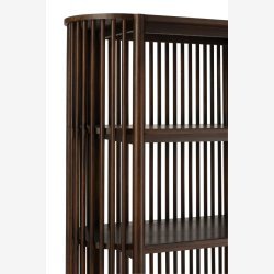 J-Line - Reol m/4 hylder 38x190x84cm, Mrke Brun