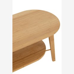 J-Line - Sofabord Bambus m/Hylde 45x40x120cm, Natur