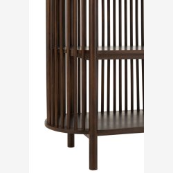 J-Line - Reol m/4 hylder 38x190x84cm, Mrke Brun