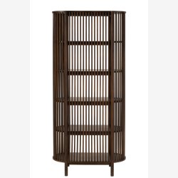 J-Line - Reol m/4 hylder 38x190x84cm, Mrke Brun