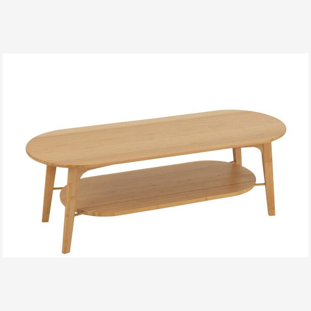 J-Line - Sofabord Bambus m/Hylde 45x40x120cm, Natur