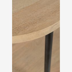 J-Line - Konsolbord m/3 ovale tr hylder 140x98x40cm, Sort og Natur