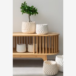 J-Line - TV bord m/tremmer &amp; Hylde 150x41,5x40cm, Natur