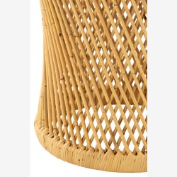 J-Line - Cylinder formet sidebord i flet rattan 50x50x50cm, Natur