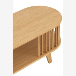 J-Line - TV bord m/tremmer &amp; Hylde 150x41,5x40cm, Natur