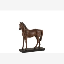 J-Line - Hest figur Brun poly L: 27 H: 28cm. 